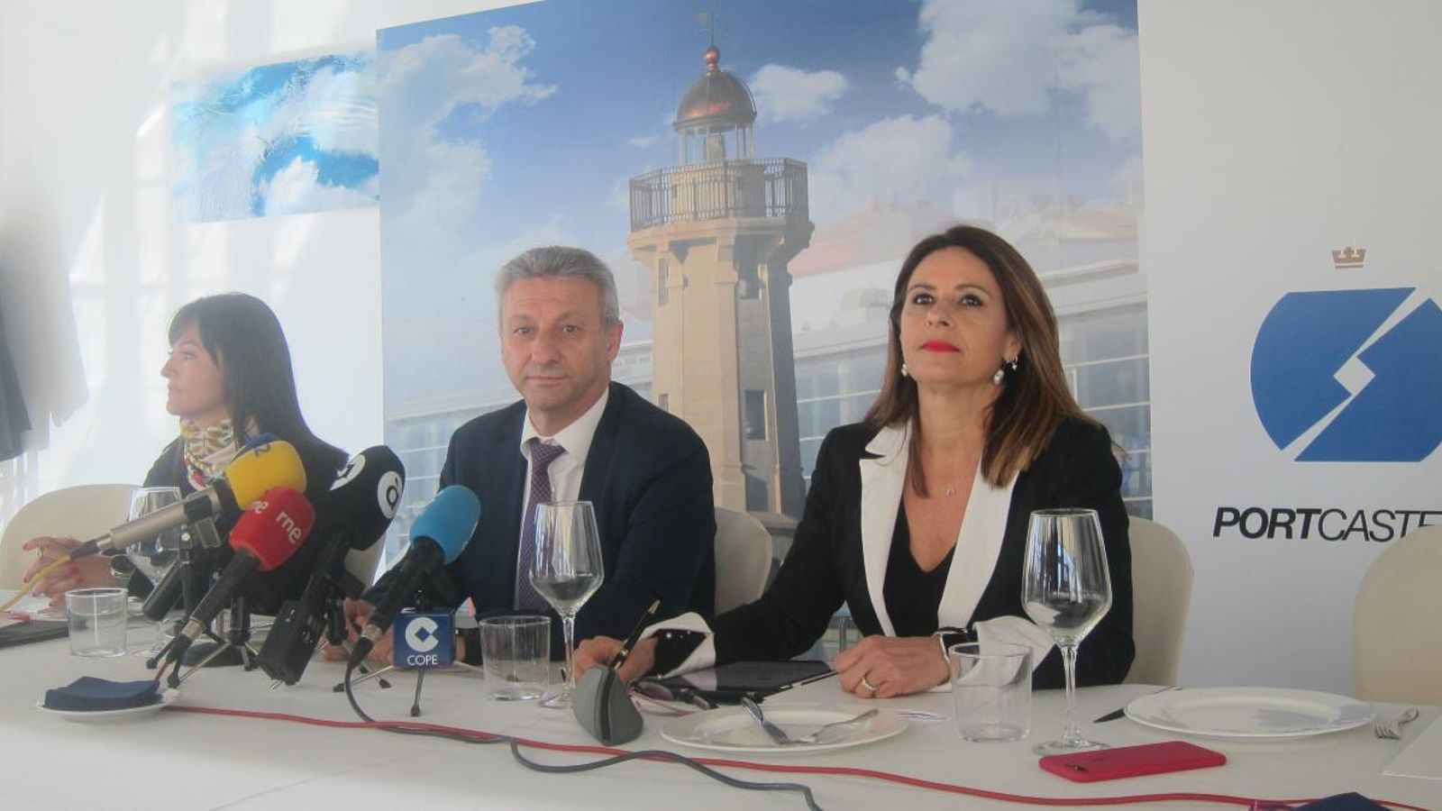 Roda de premsa del president de l'Autoritat Portuària de Castelló, Francisco Toledo