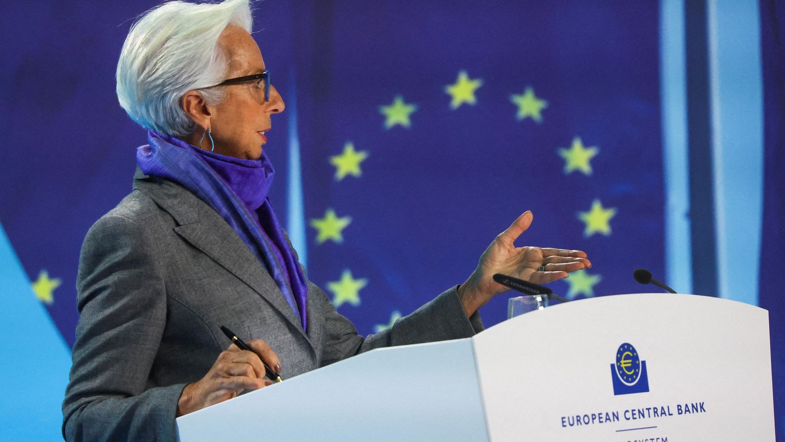La presidenta del Banc Central Europeu (BCE), Christine Lagarde, aquest dijous a Frankfurt