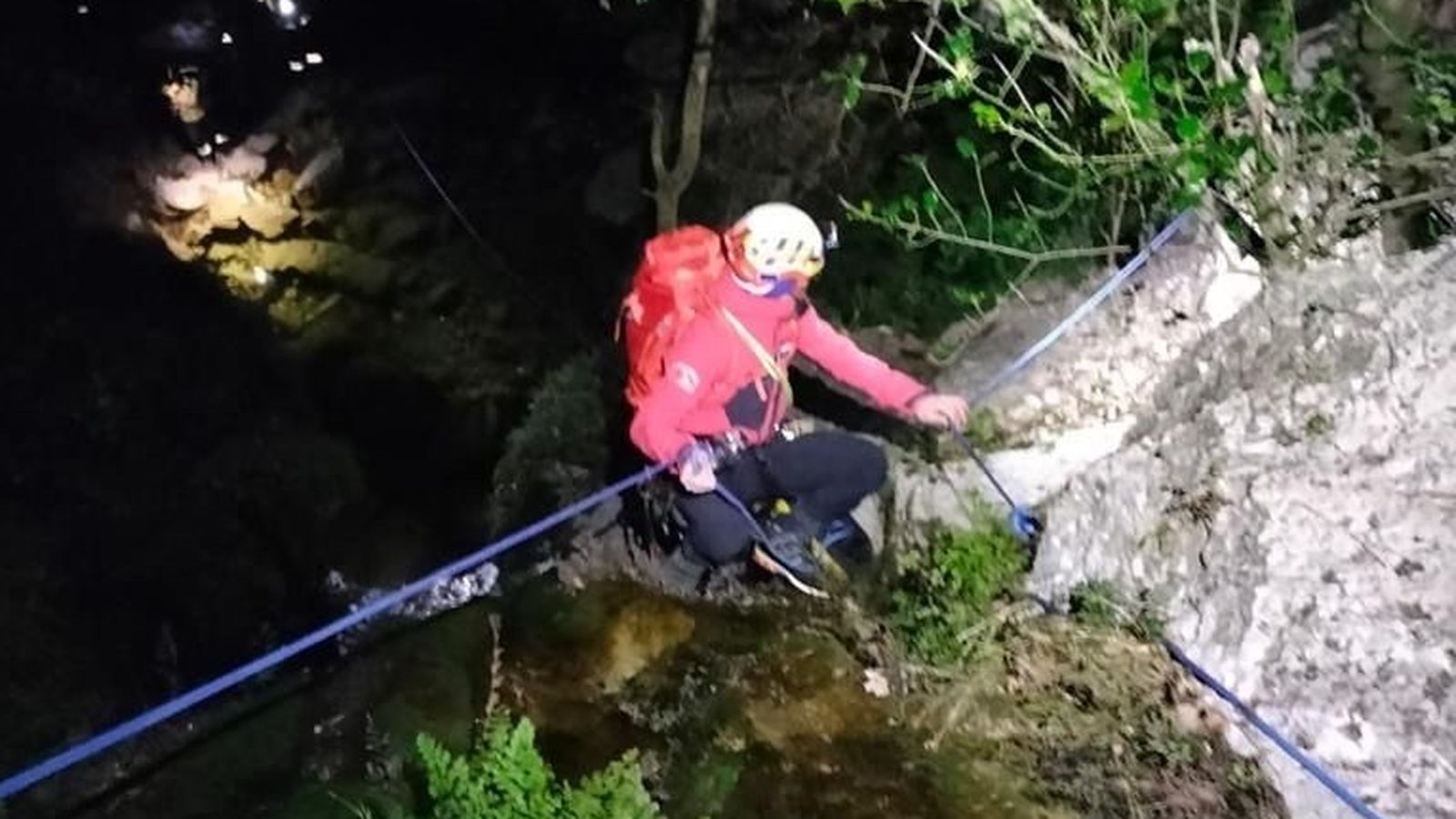 Imatges del rescat efectuat al barranc del Perseguer