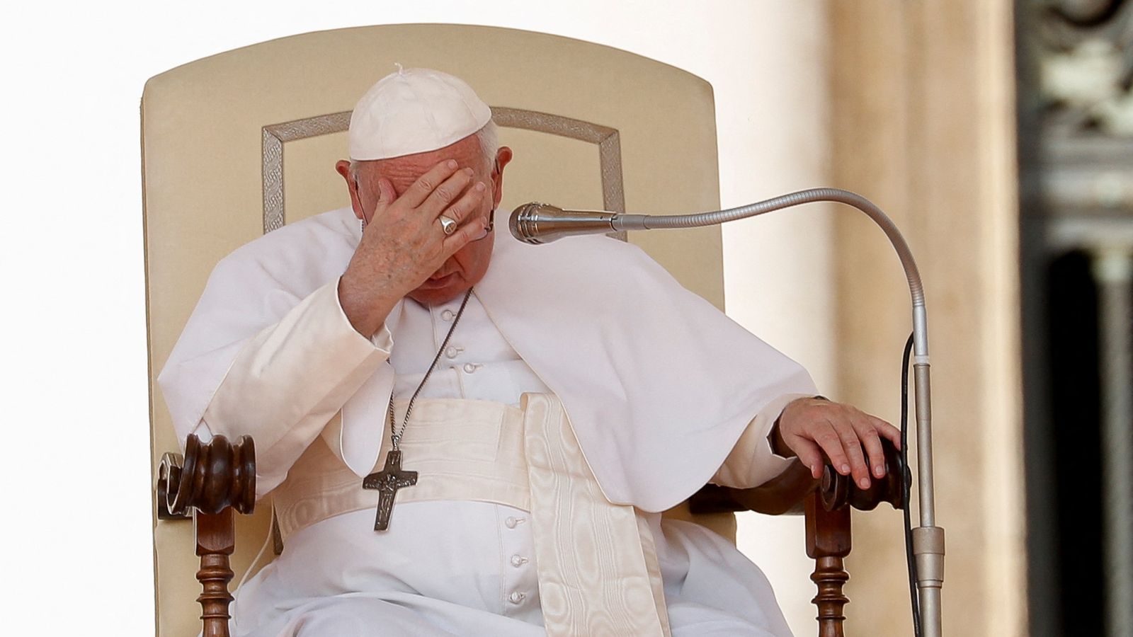 El papa Francesc I durant l'audiència d'aquest dimecres al Vaticà