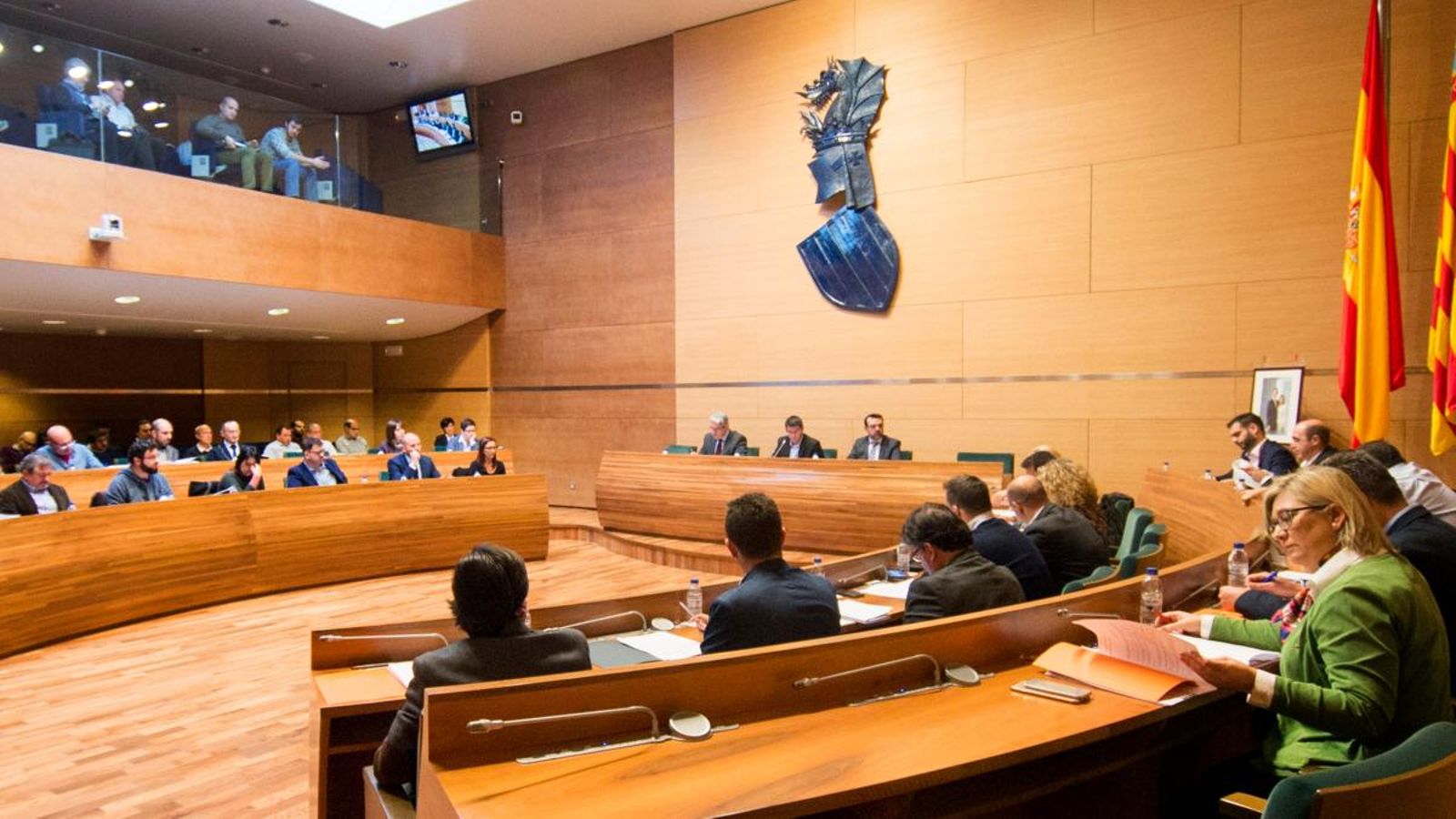 Imatge d'arxiu d'una sessió plenària de la Diputació de València. Imatge d'arxiu d'una sessió plenària de la Diputació de València.