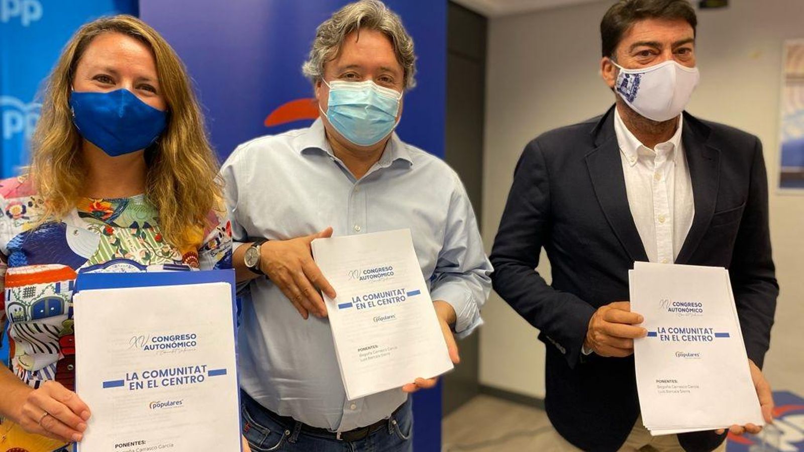 Begoña Carrasco, Luis Santamaría i Luis Barcala, aquest dilluns