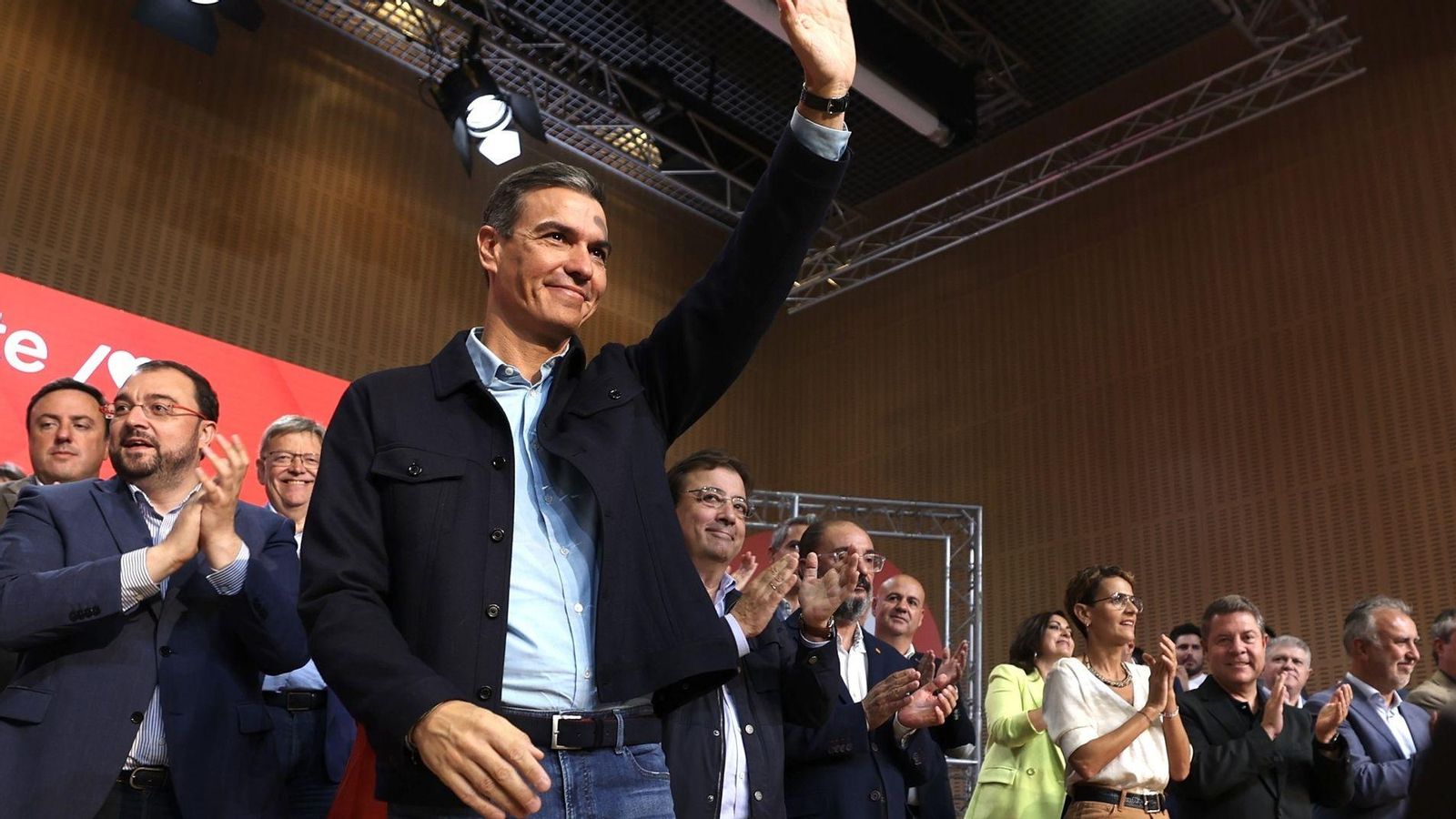 Sánchez en el Consell Polític Federal, celebrat aquest dissabte a Saragossa Sánchez en el Consell Polític Federal, celebrat aquest dissabte a Saragossa