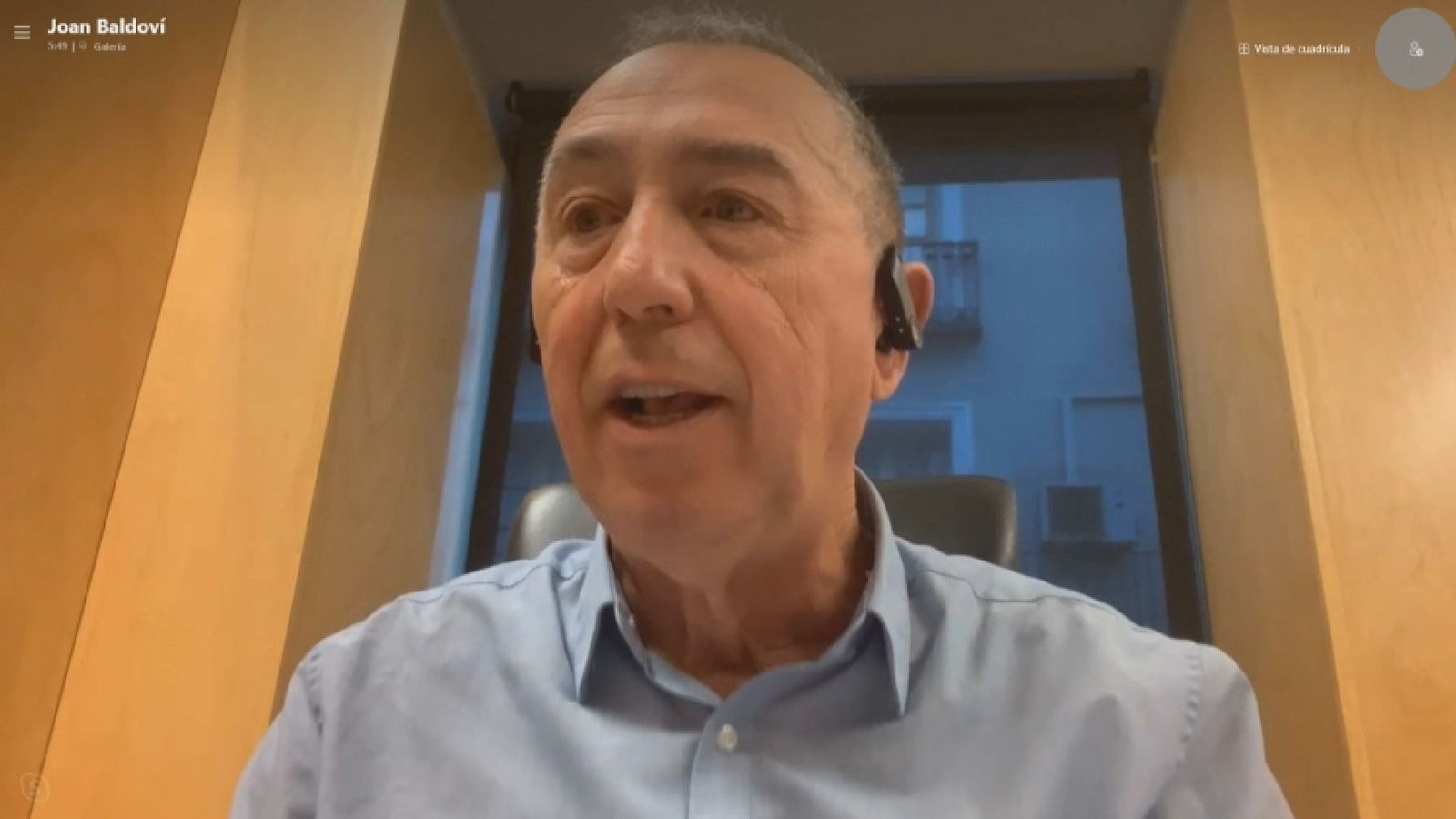 El diputat Joan Baldoví durant la seua intervenció en 'Les notícies del matí', minuts abans de la compareixença de Sánchez al Congrés