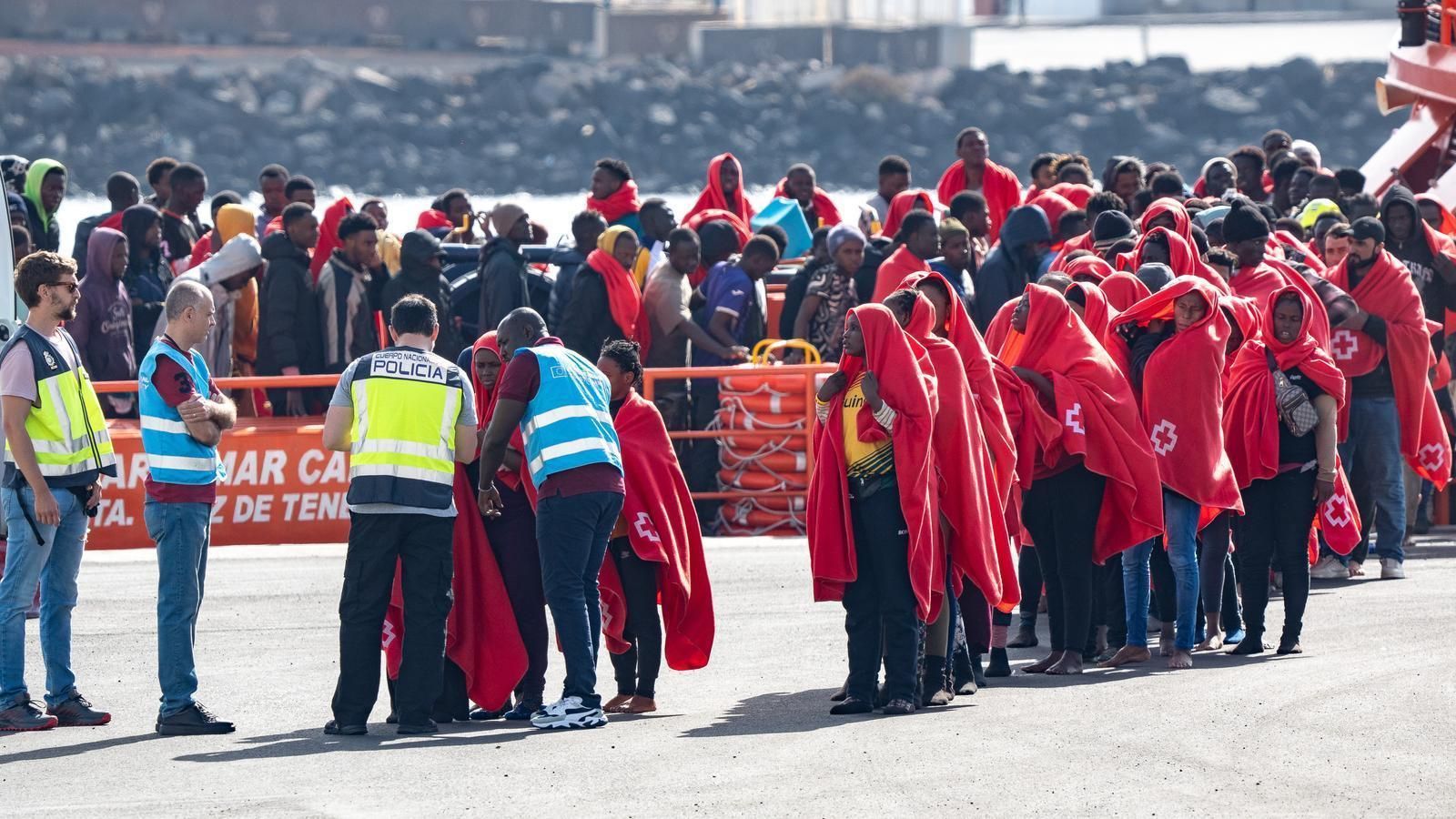 Migrants arribats a les Canàries, en una imatge d'arxiu