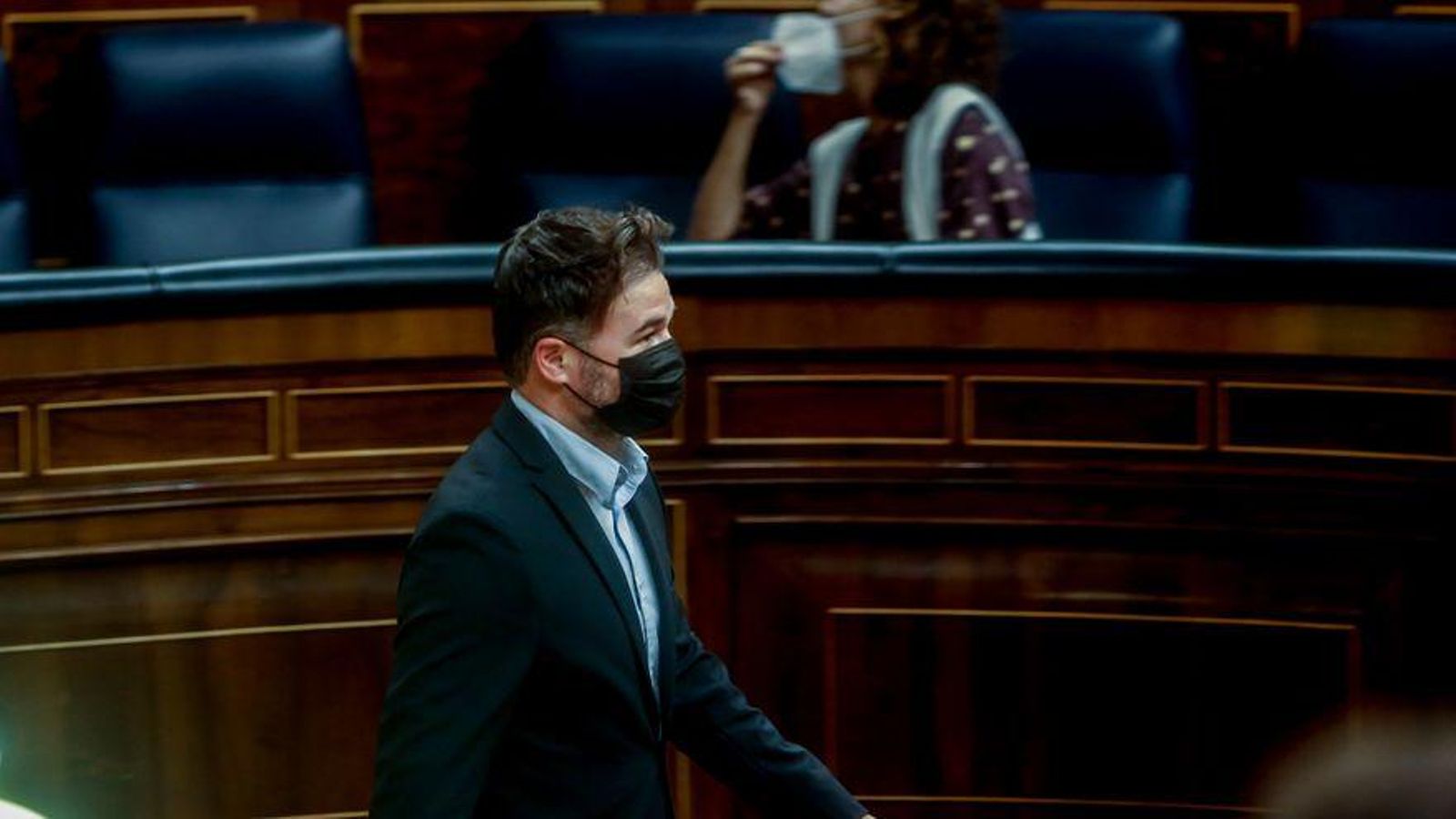 El portaveu d'ERC en el Congrés dels Diputats, Gabriel Rufián, en una sessió plenària en el Congrés dels Diputats