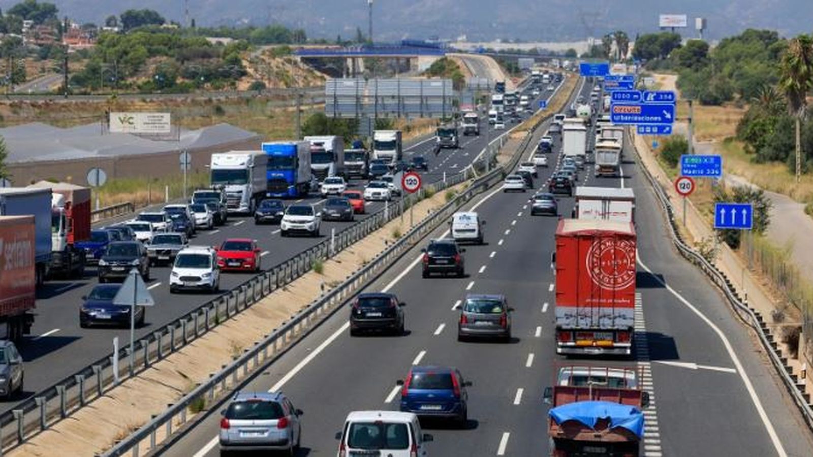 L'A-3 a l'eixida de València, en una imatge d'arxiu