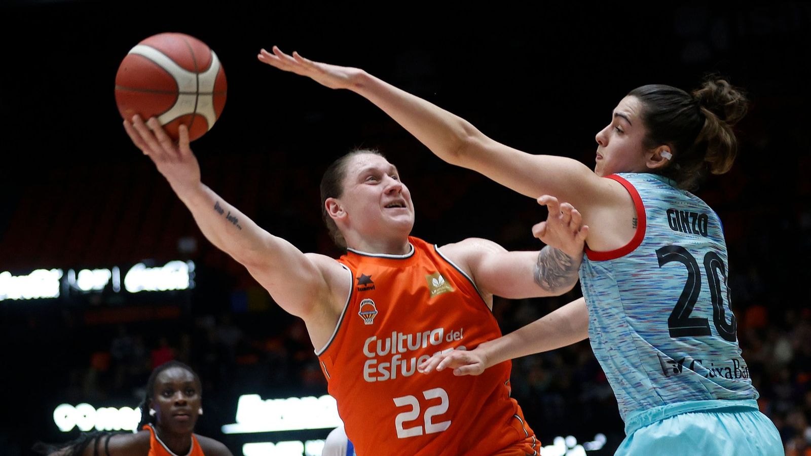 Iagupova, en una acció del partit