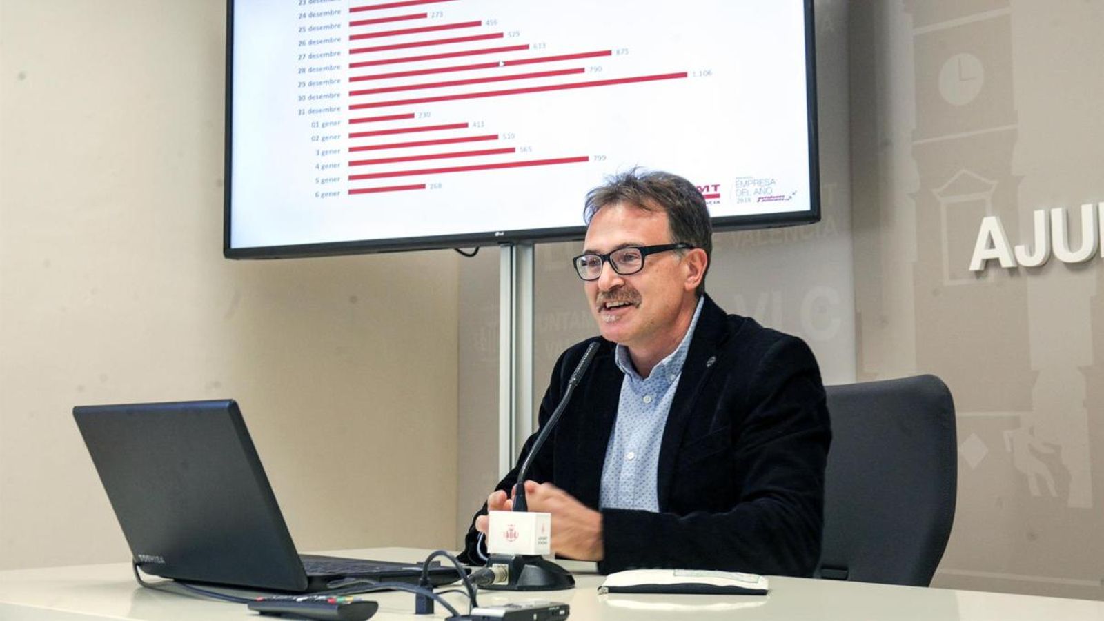El regidor de Mobilitat Sostenible de l'Ajuntament de València, Giuseppe Grezzi,en una imatge d'arxiu.