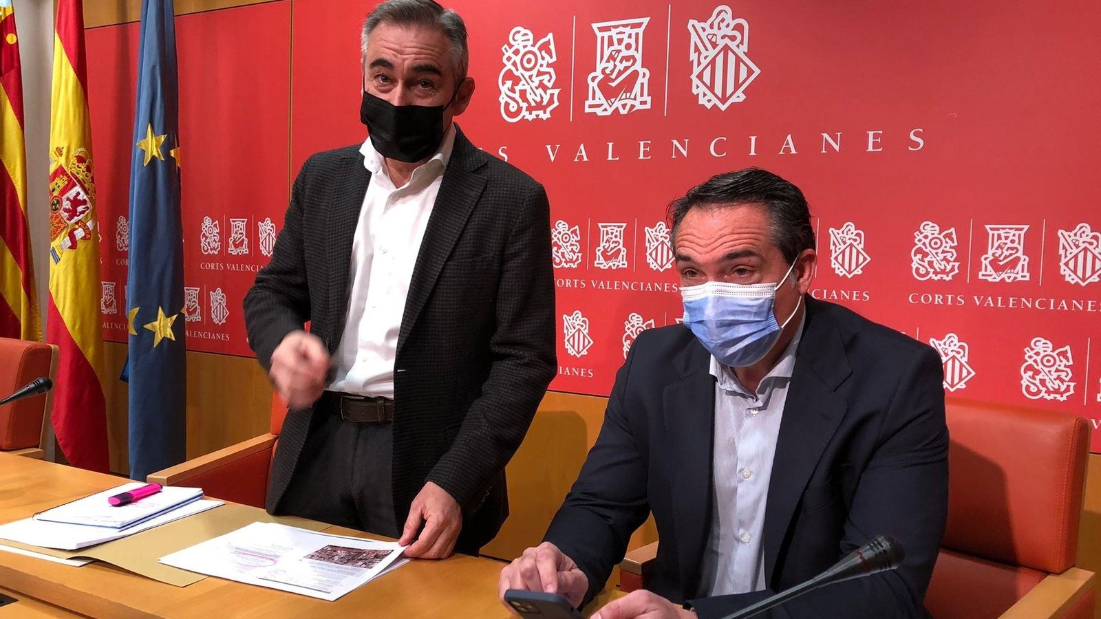 Miguel Barrachina i Rubén Ibáñez en roda de premsa