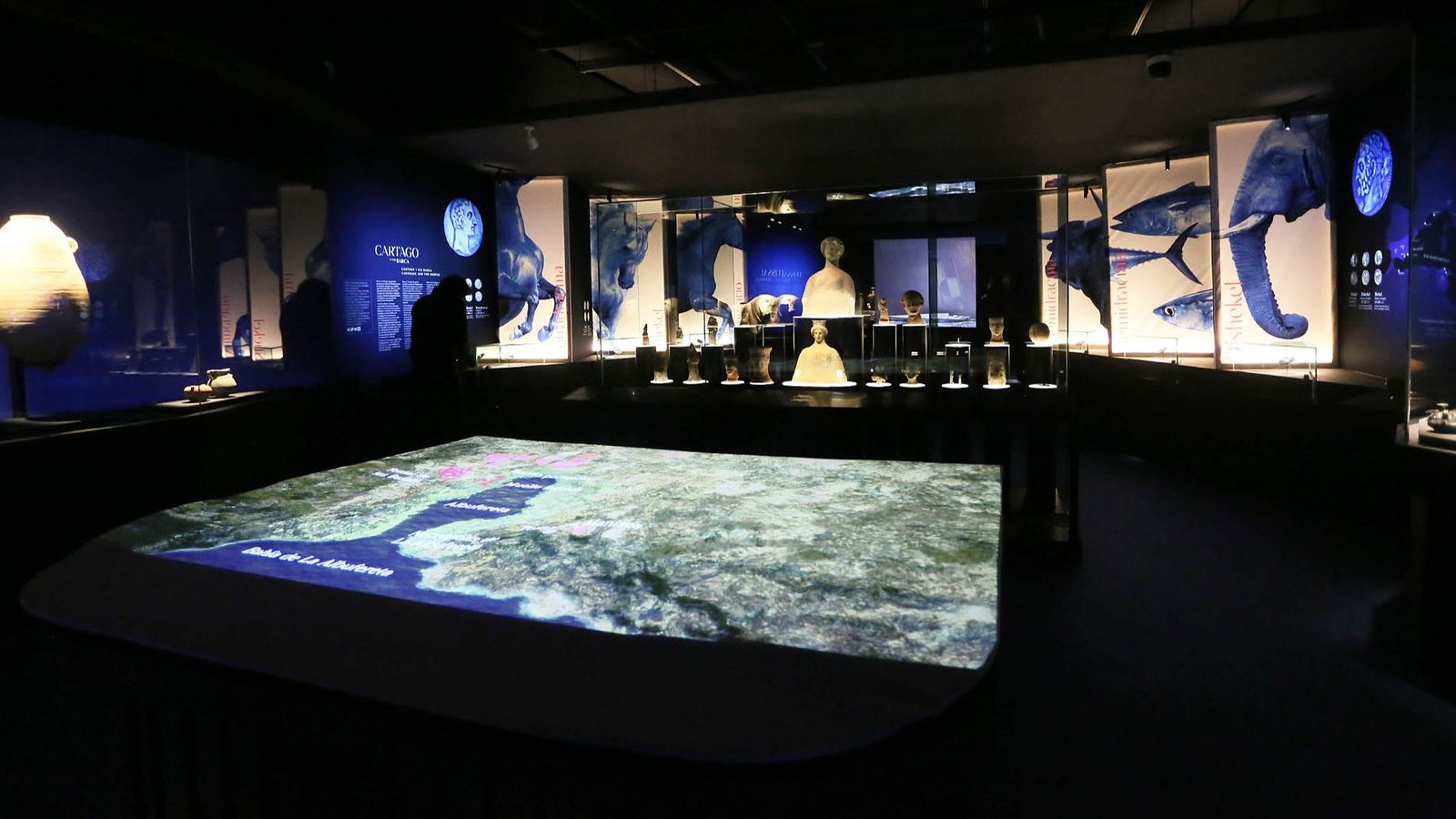 Una de les àrees de l'exposició, que recorre l'emprempta dels cartaginesos en la ciutat d'Alacant