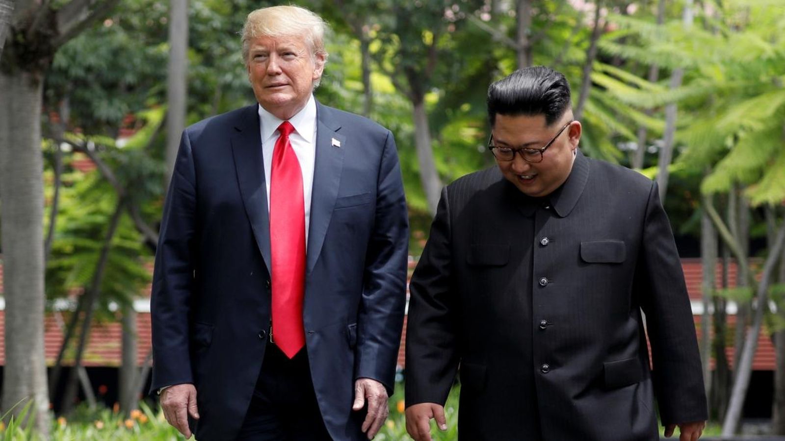 Donald Trump i Kim Jong-un, abans de la reunió a Singapur