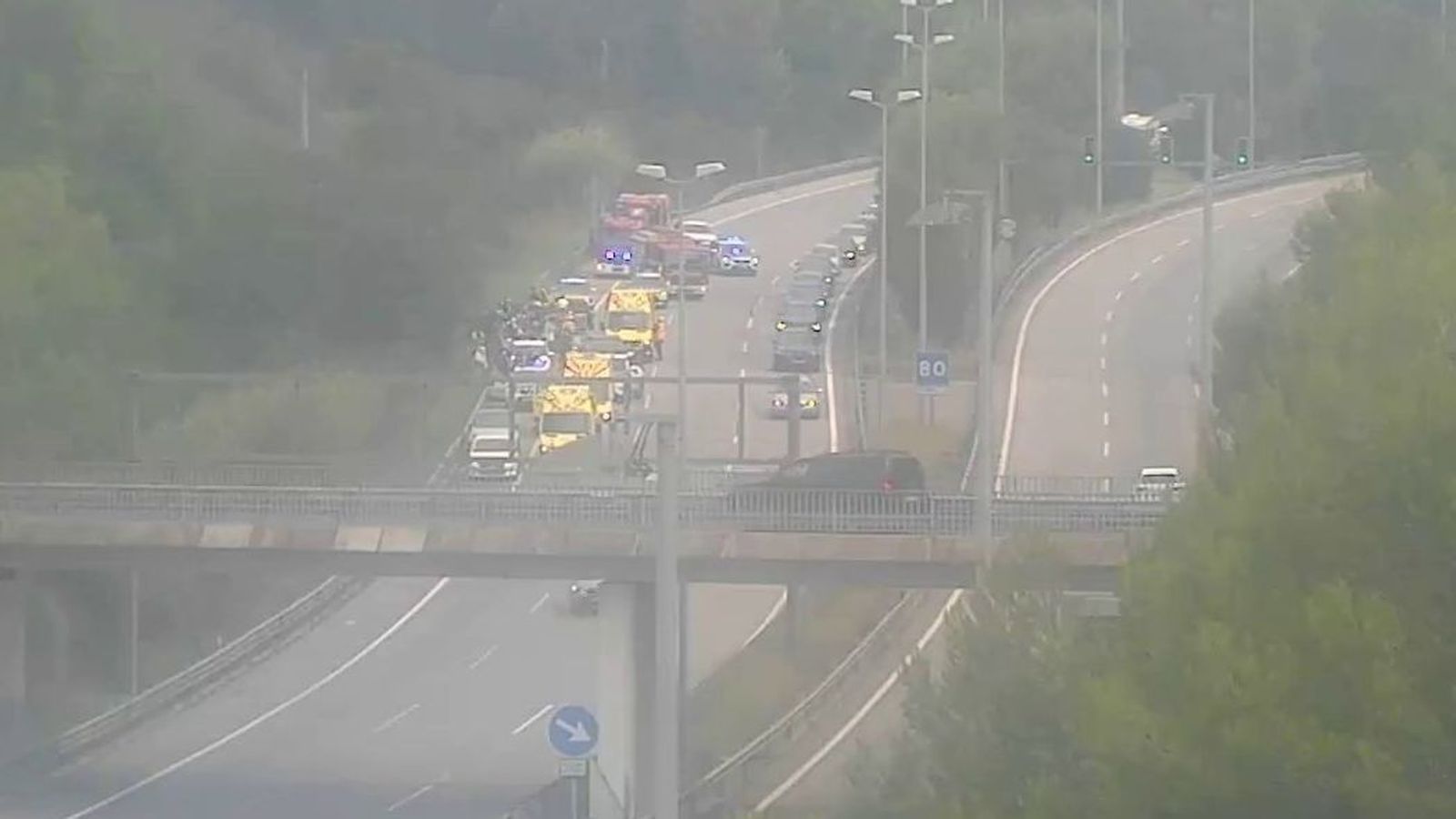 Lloc de l'accident a Santa Susanna