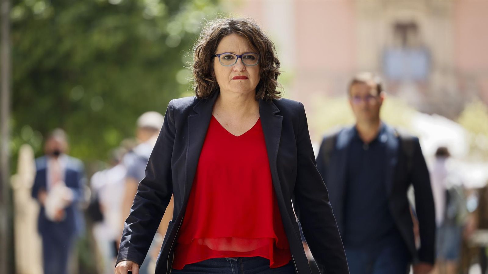 Oltra, aquest divendres abans de la roda de premsa posterior al ple del Consell