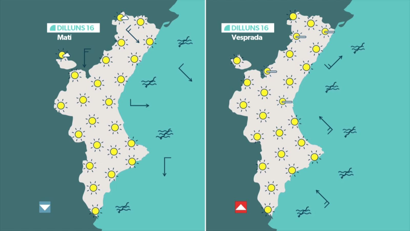 La previsió dilluns 16 de març