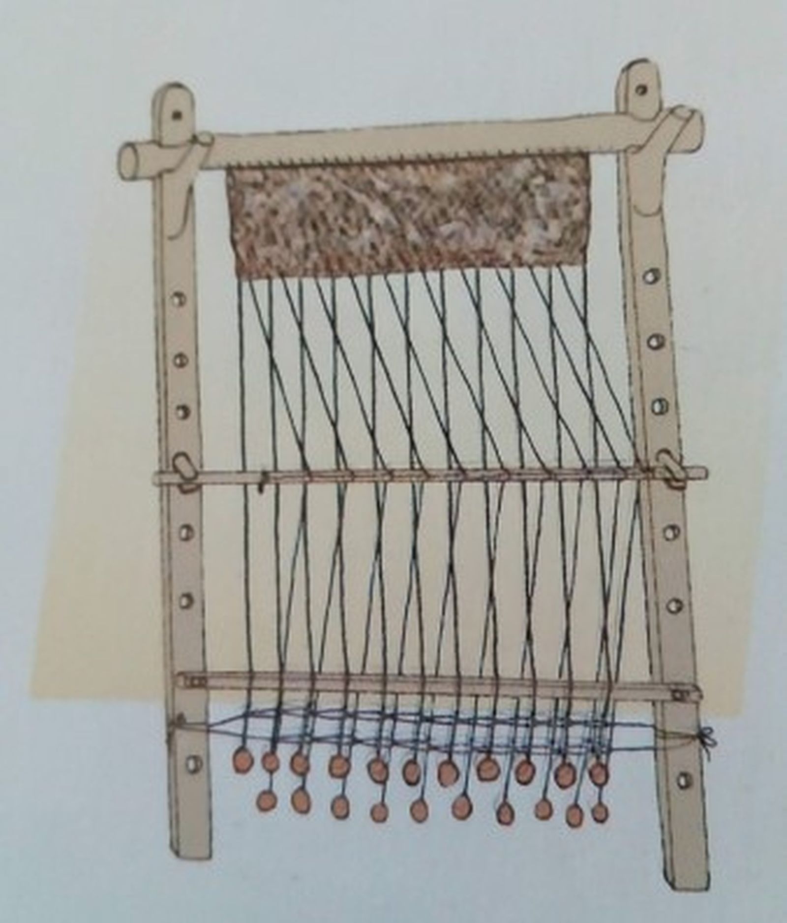 Reconstrucció del teler trobat al jaciment de Cabeza Redondo de Villena