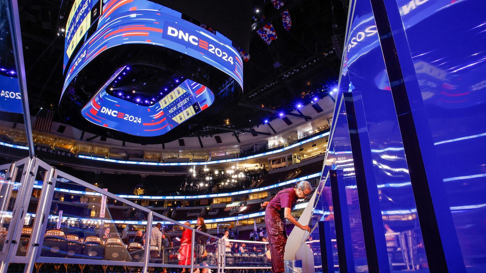 Preparatius per a la Convenció Nacional Demòcrata, a Chicago (Illinois)