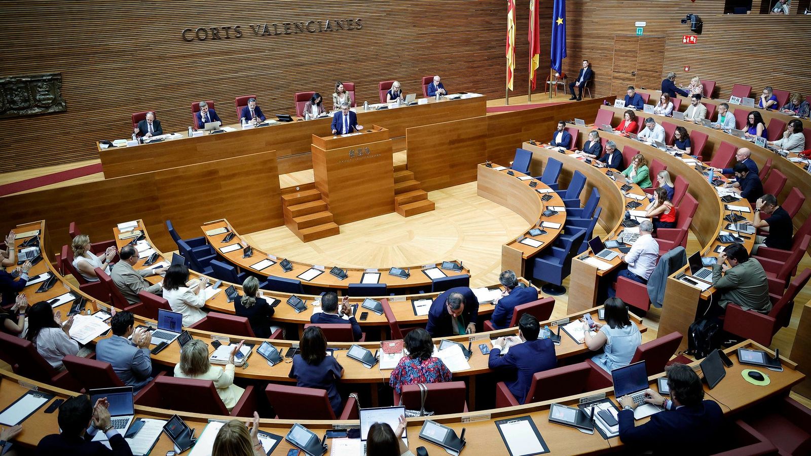 Un dels moments del ple celebrat este dimecres a les Corts
