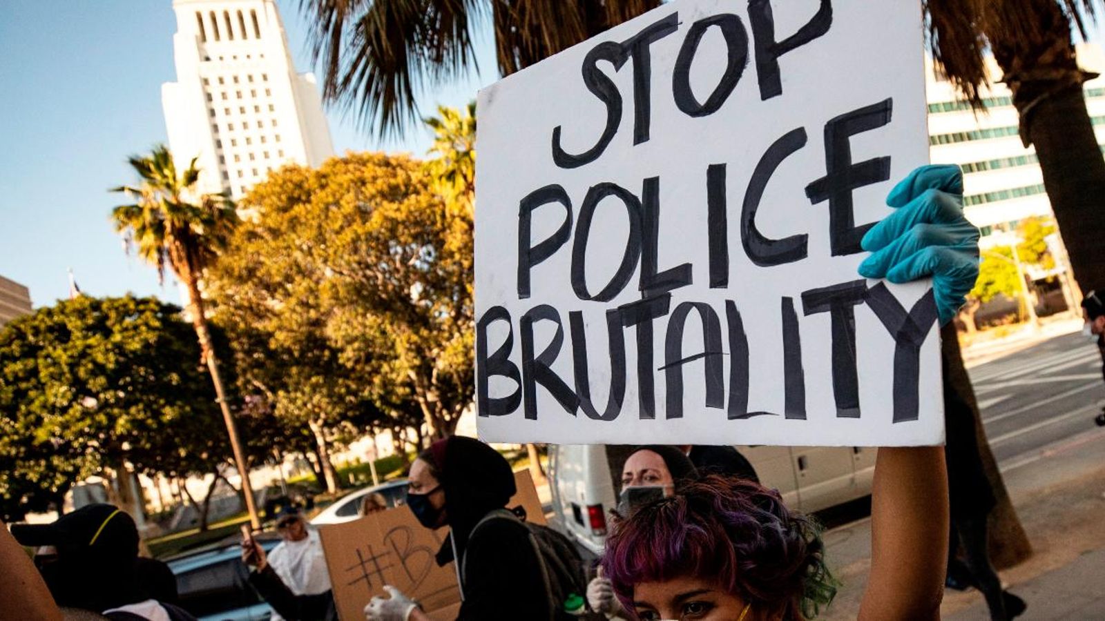 Manifestació en Los Angeles per condemnar la mort de George Floyd