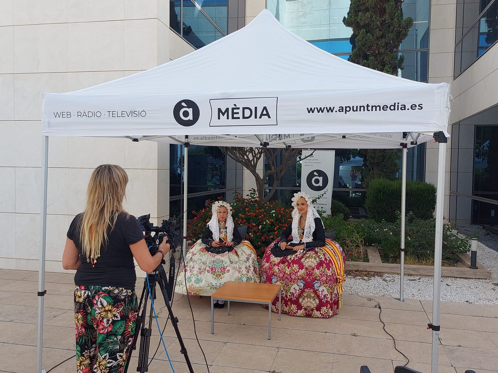 Les belleses del foc d'Alacant 2022, en À Punt Mèdia Alacant durant l'entrevista