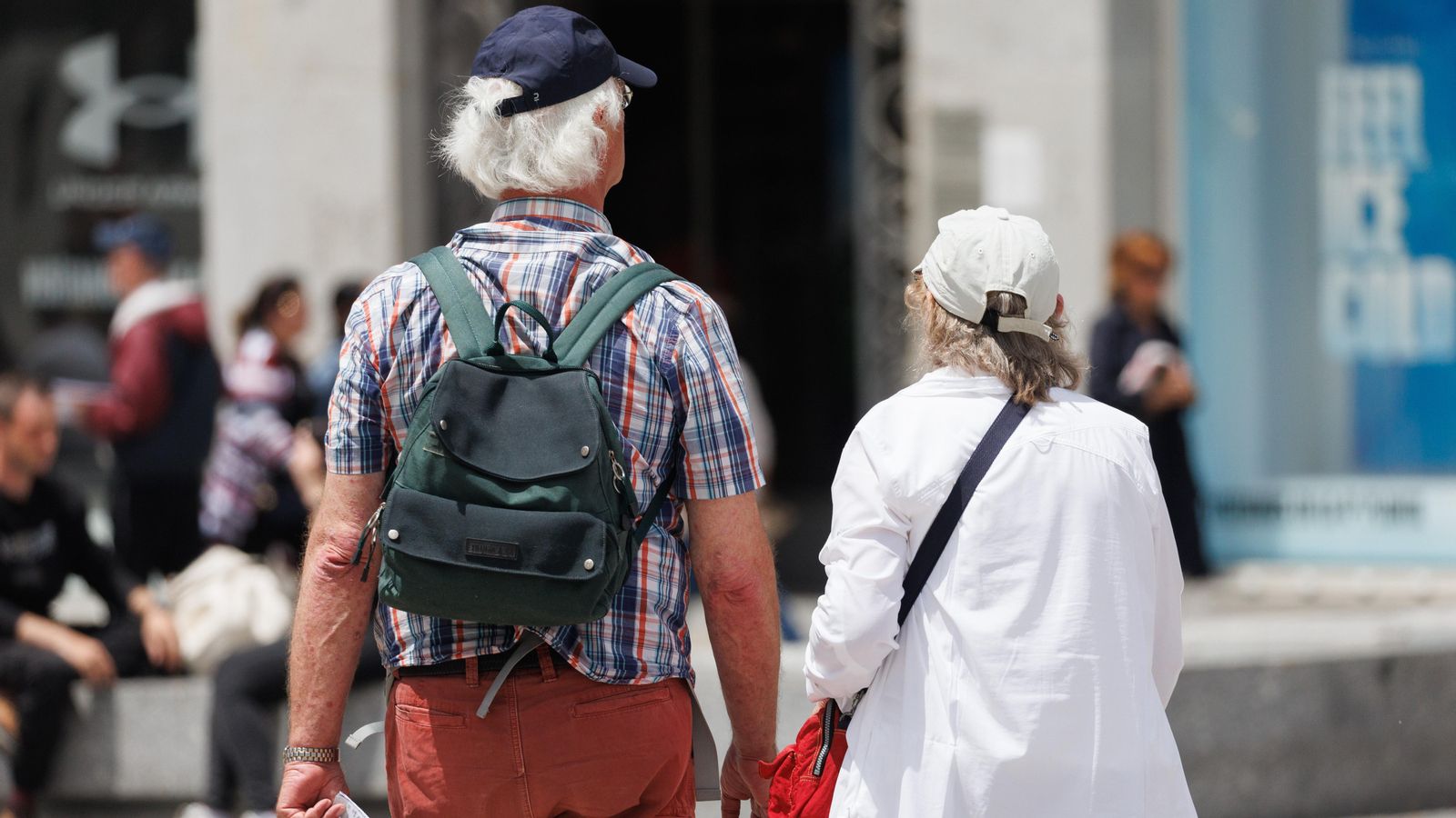 Una parella de turistes estrangers, en una imatge d'arxiu