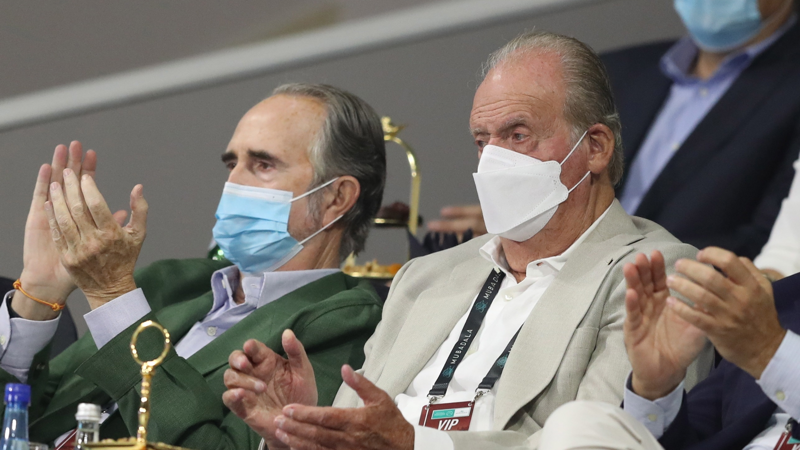 Joan Carles I assisteix a la tornada de Rafa Nadal a les pistes al Campionat Mundial de Tenis de Mubadala Joan Carles I assitint al retorn de Rafa Nadal a les pistes al Campinoat Mundial de Tennis de Mubadala
