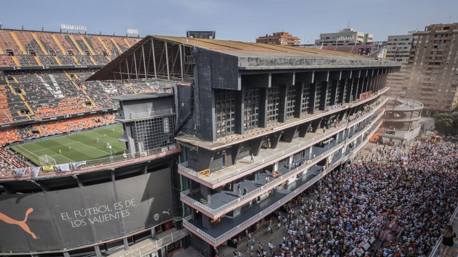 Imatge de la manifestació en l'últim partit de la temporada passada contra el Celta