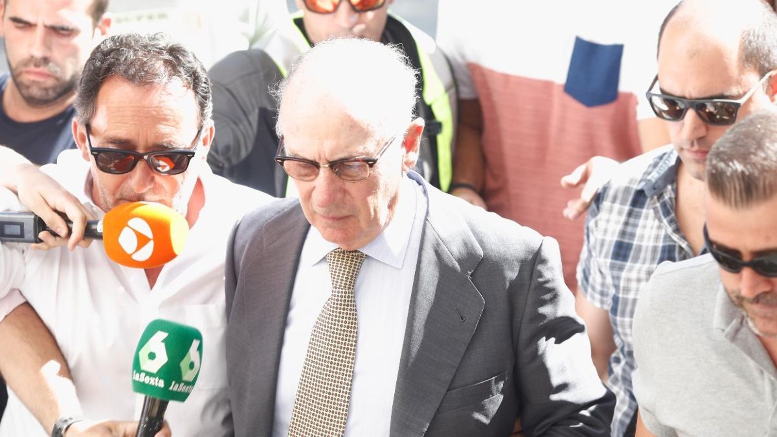 Rodrigo Rato en una imatge d'arxiu quan va ser citat a declarar en un jutjat de la plaça de Castilla, a Madrid
