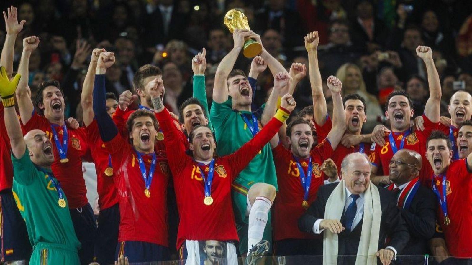Casillas alça la Copa del Món a Sud-àfrica 2010