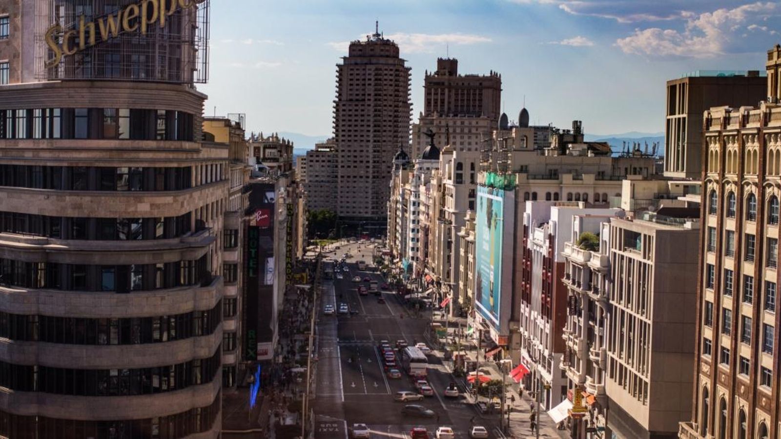 Imatge de la Gran Via a Madrid