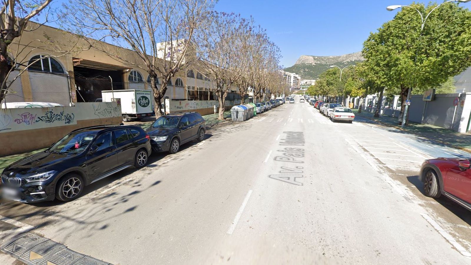 Imatge de l'avinguda País Valencià de Calp, on s'ha produït l'atropellament