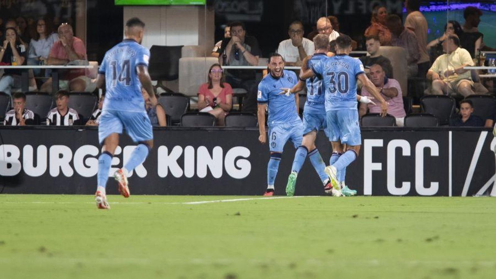 Kochorashvili celebra el gol dela victòria al Cartagena