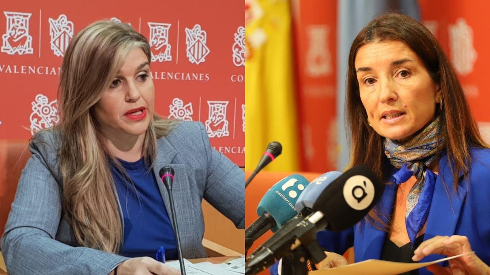 Eva Ortiz (PP) i Ruth Merino (Cs)