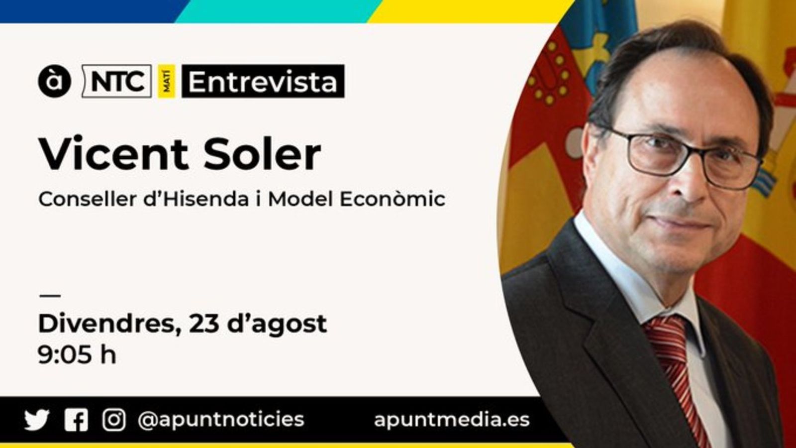 23.08.2019 | NM Entrevista a Vicent Soler, conseller d’Hisenda