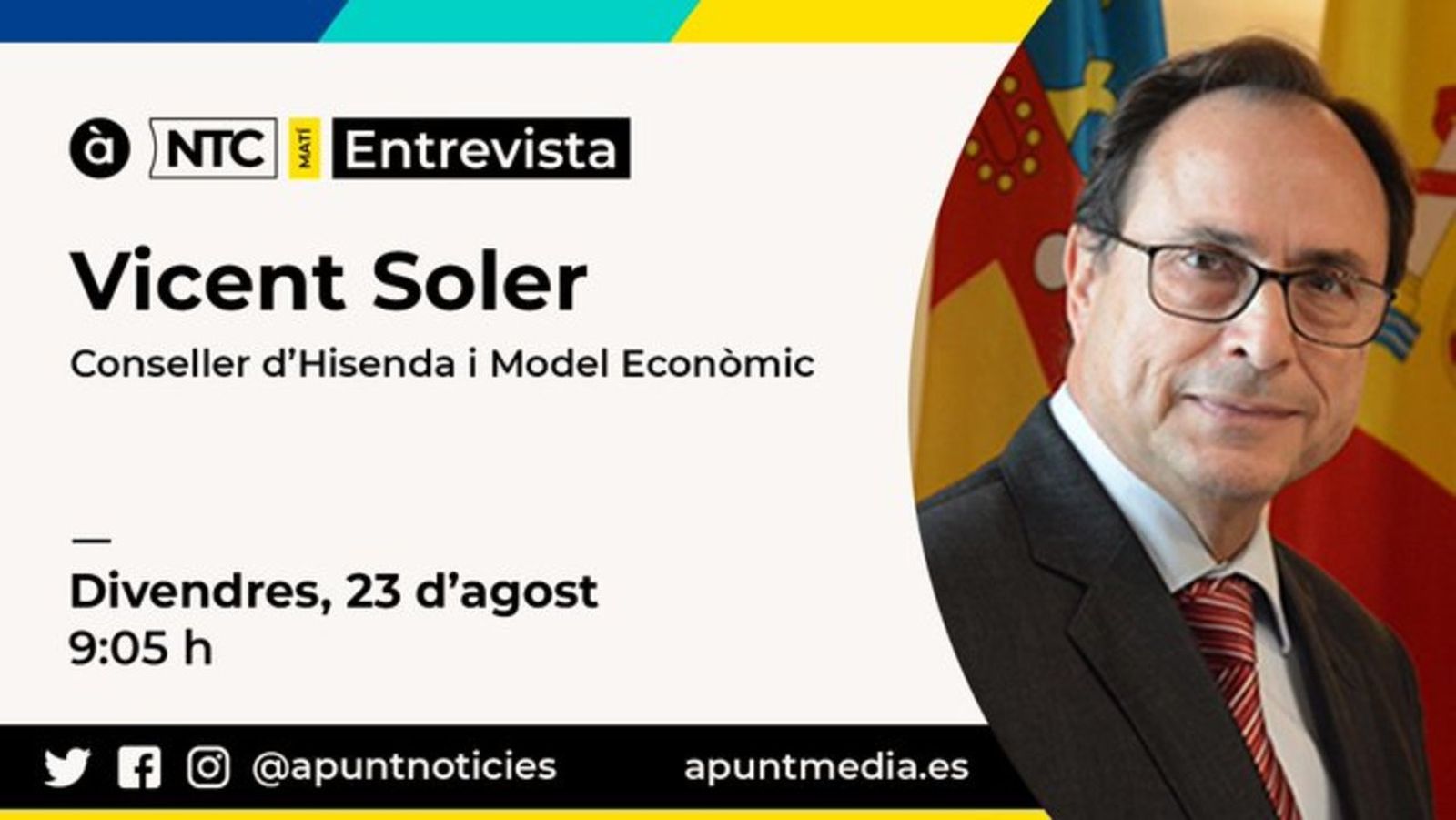 23.08.2019 | NM Entrevista a Vicent Soler, conseller d’Hisenda