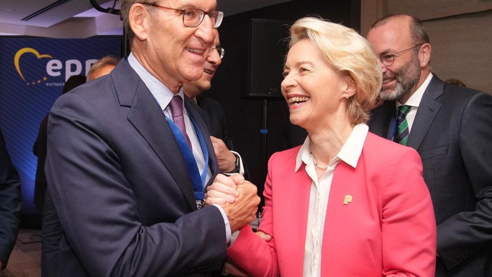 Alberto Núñez Feijóo amb la presidenta de la Comisió Europea, Úsula von der Leyen aquest dijous