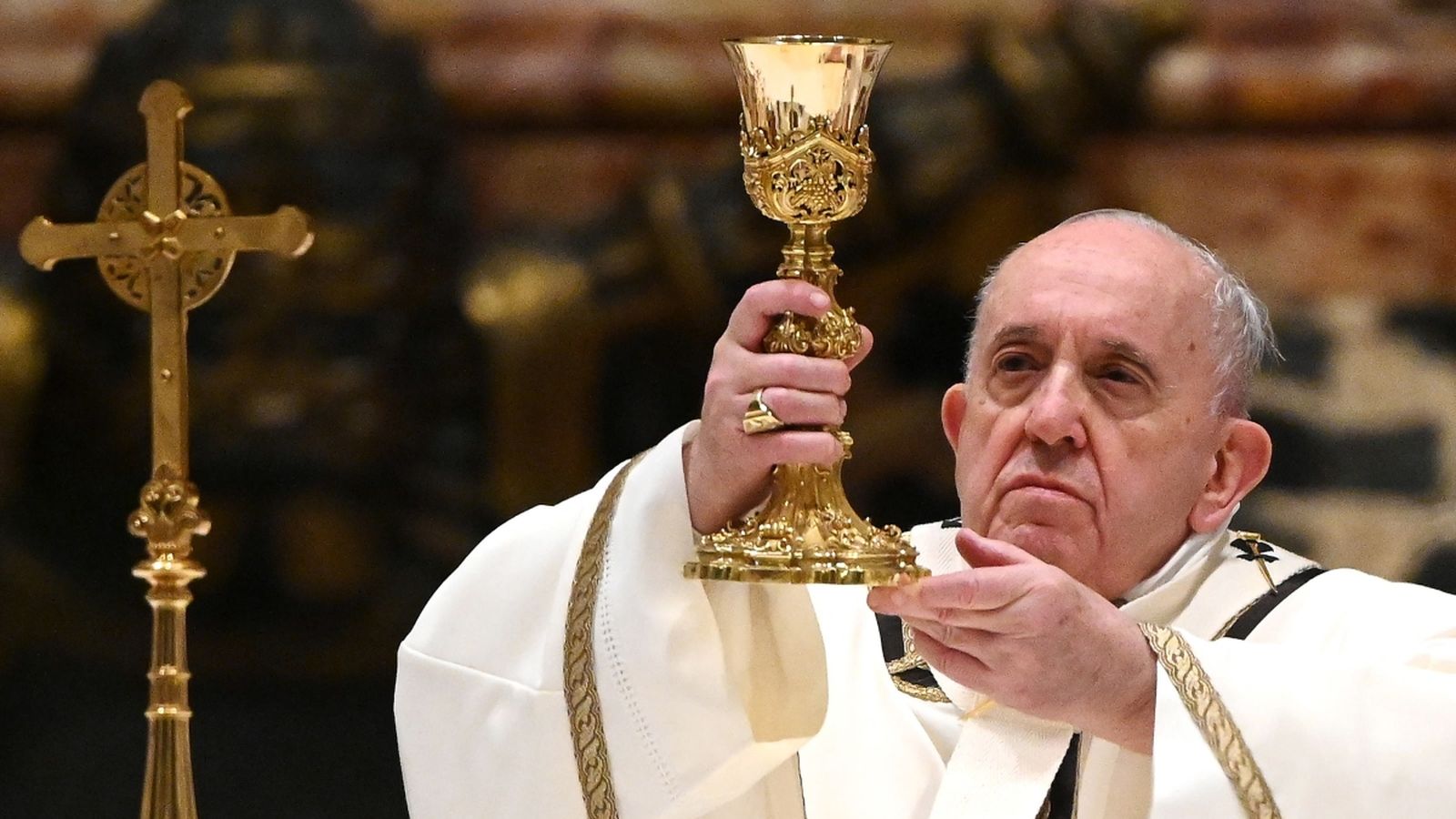 El papa Francesc celebra una missa