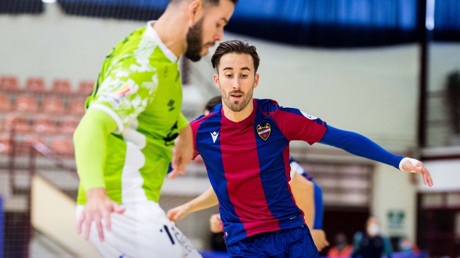 Mario Rivillos, durant el partit a Palma
