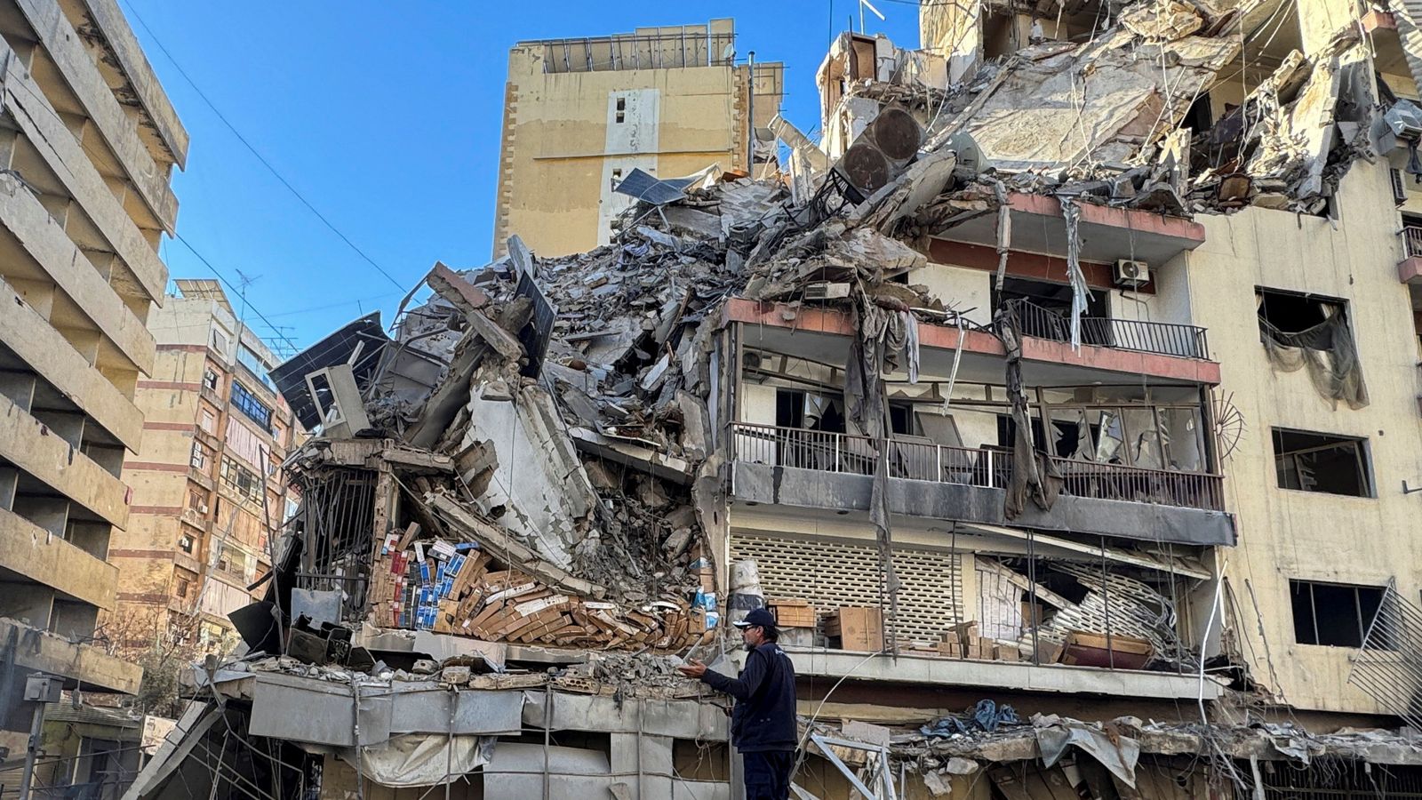 Atac d'Israel a un edifici de Beirut