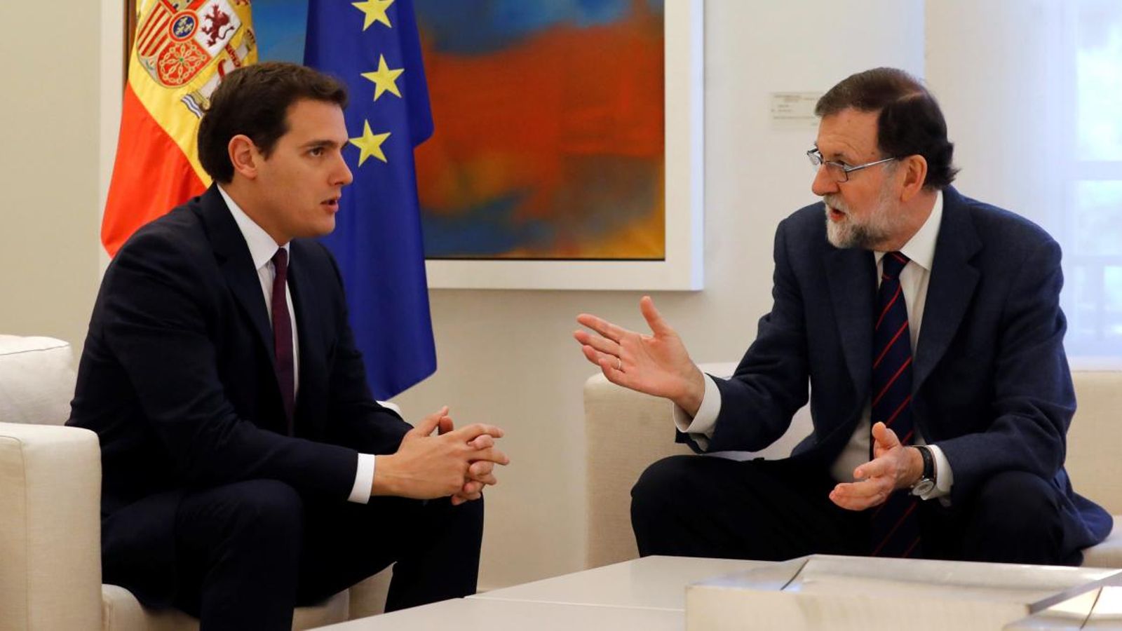 Reunió d'Albert Rivera i Mariano Rajoy a La Moncloa