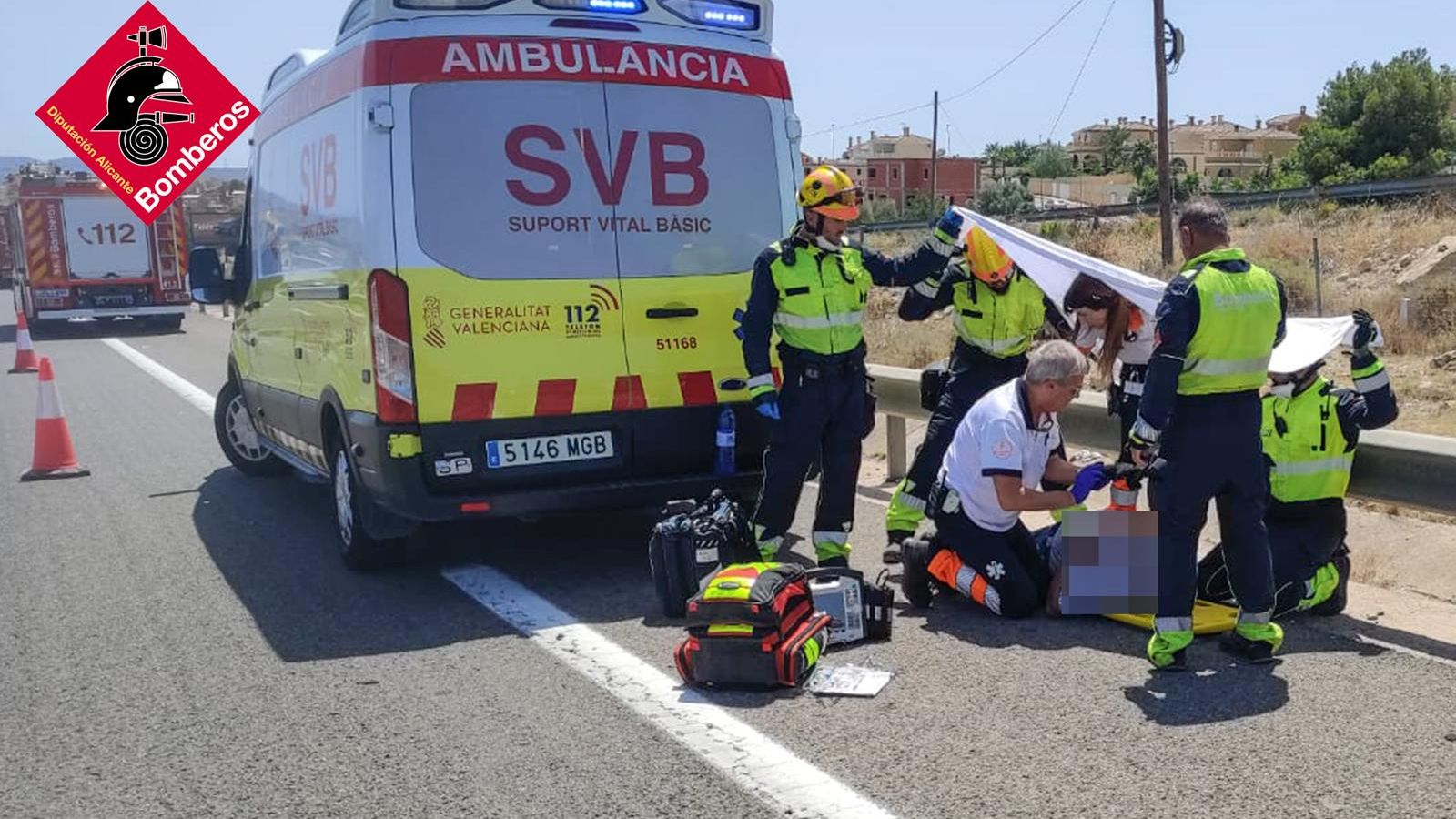 Rescat d'una persona ferida en un accident de trànsit