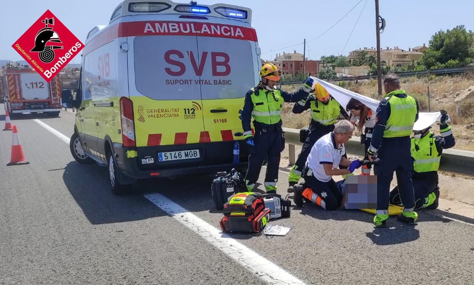 Rescat d'una persona ferida en un accident de trànsit