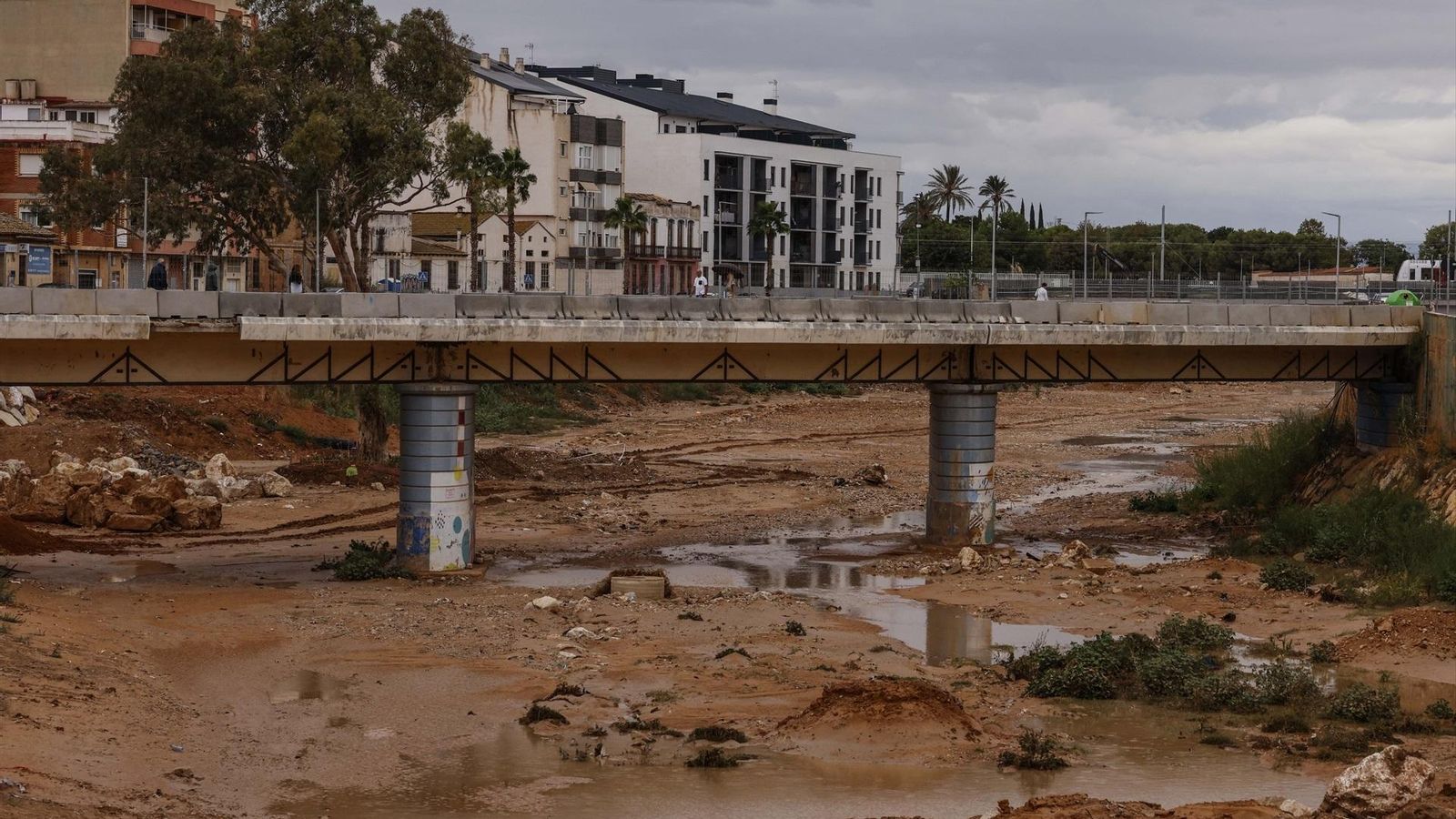 El barranc de Poio a l'altura de Paiporta, el passat 29 de setembre de 2025, després d'unes fortes pluges