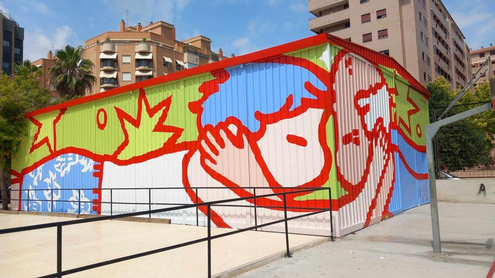 Mural que visibilitza l'alzheimer de l'UPV