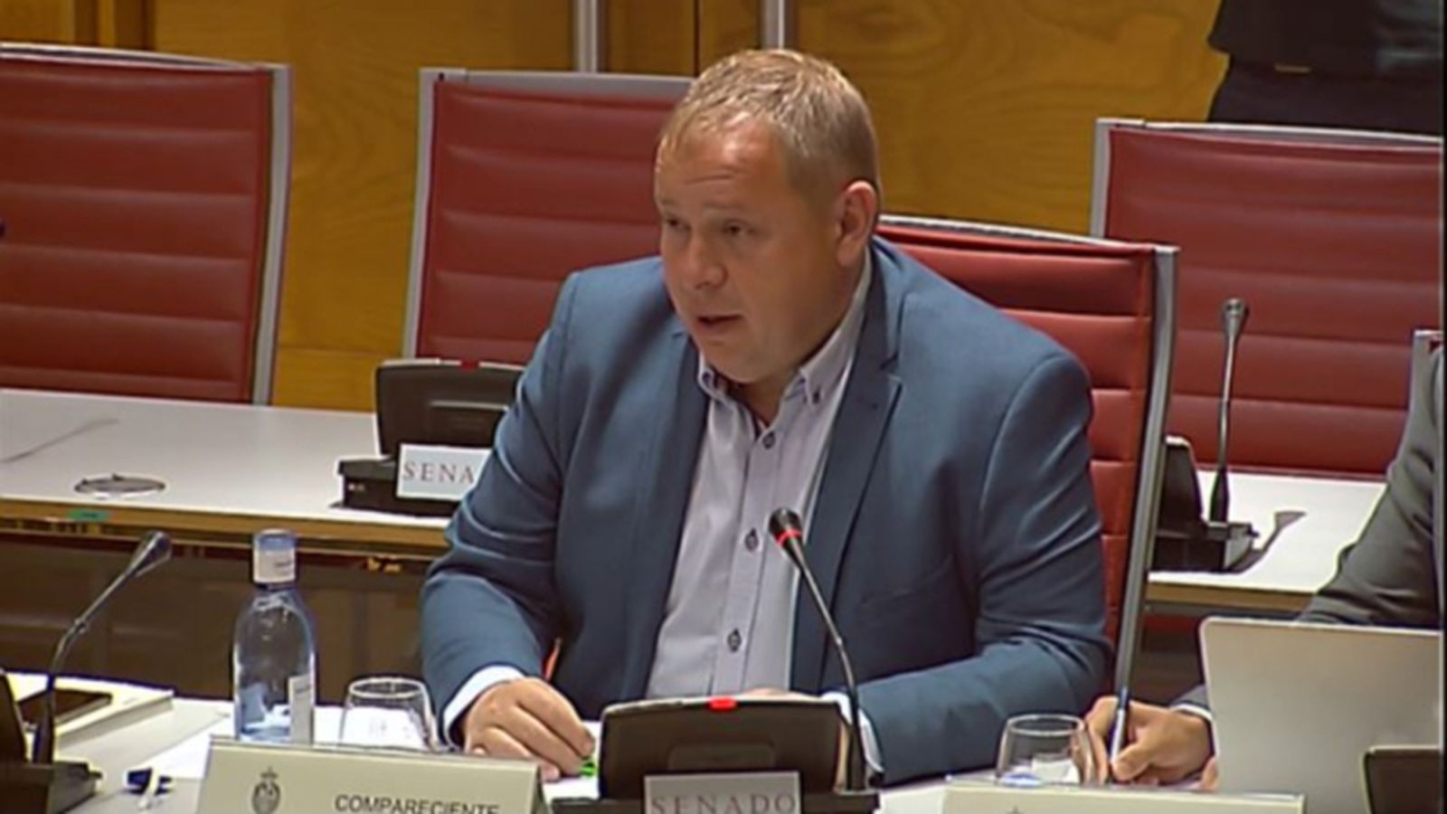 Orengo durant la seua compareixença a la comissió del Senat