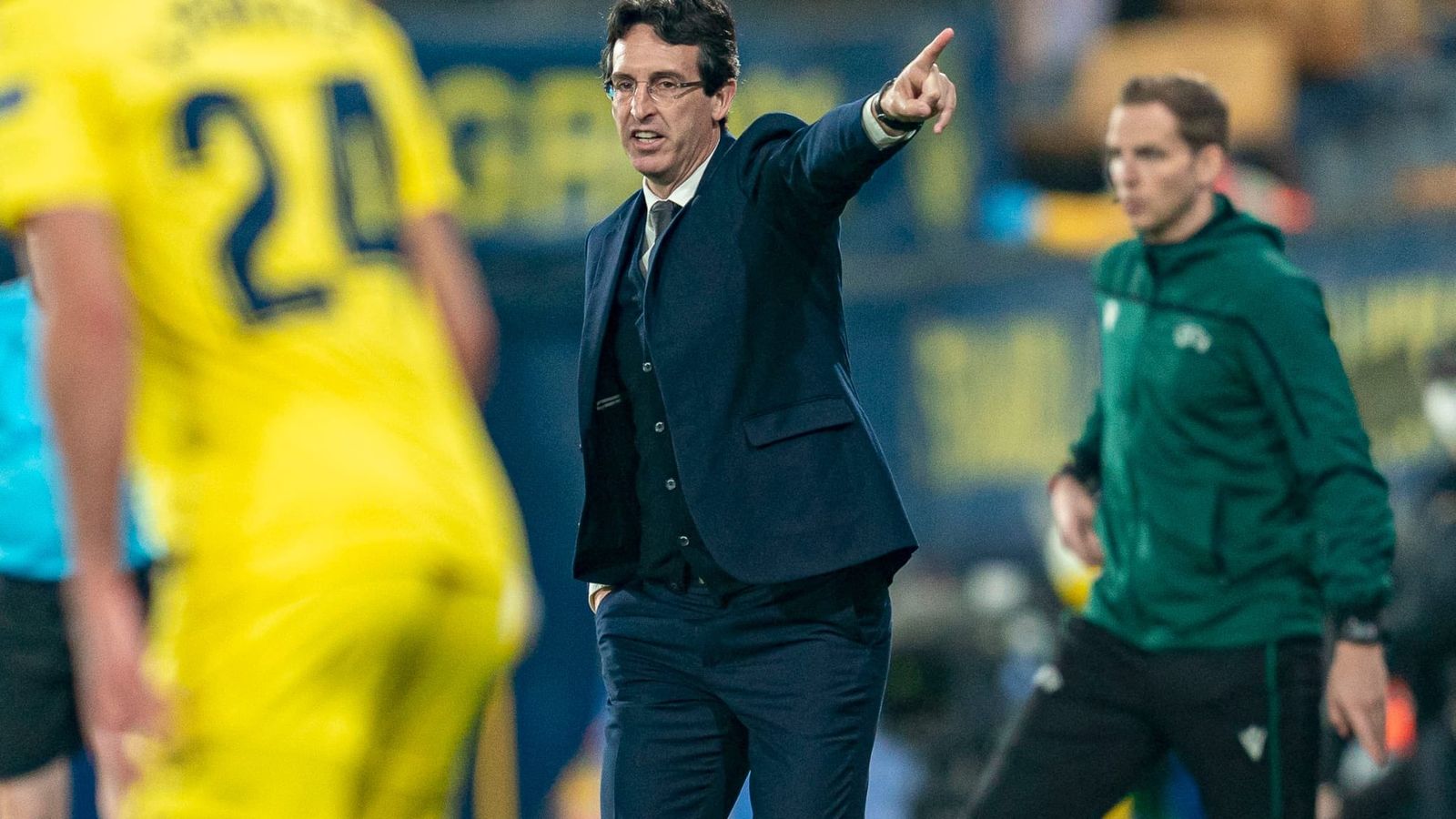 Unai Emery durant un partit de l'Europa League