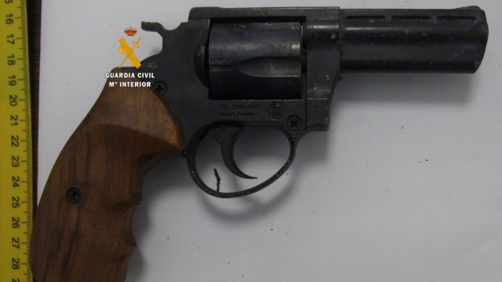 Revòlver amb el qual van amenaçar una dona a Màlaga