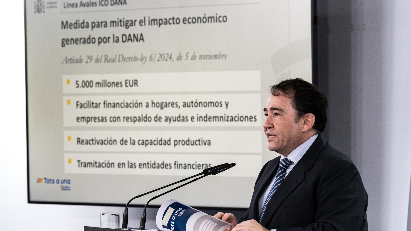 El president de l'Institut de Crèdit Oficial (ICO), Manuel Illueca