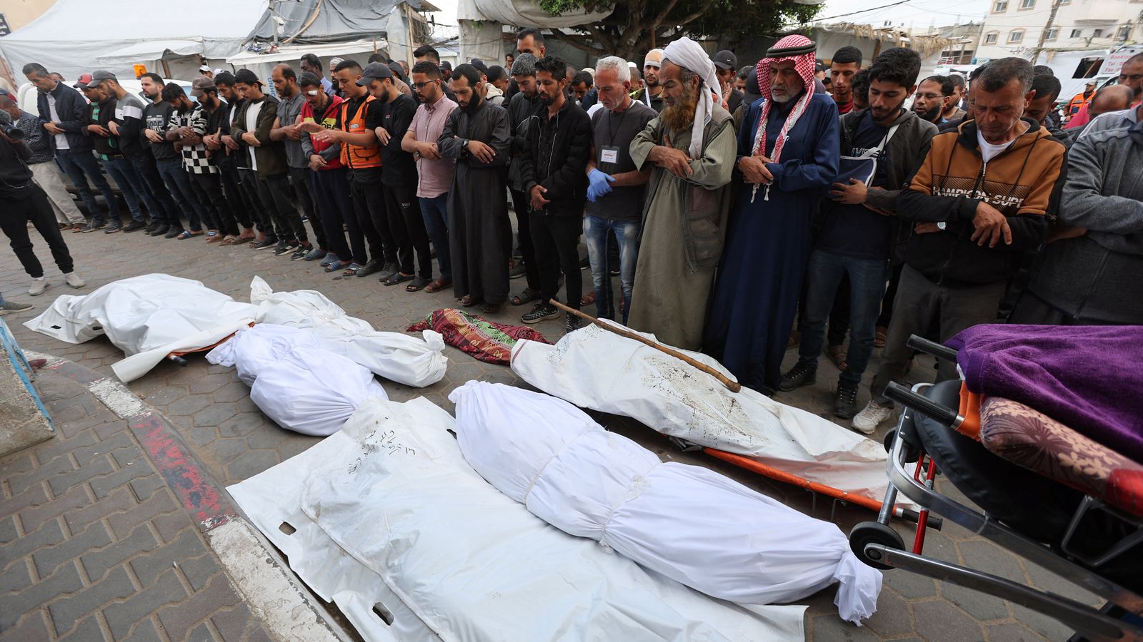 Funeral de palestins morts en els últims atacs sobre Deir Al-Balah, en el centre de la Franja de Gaza