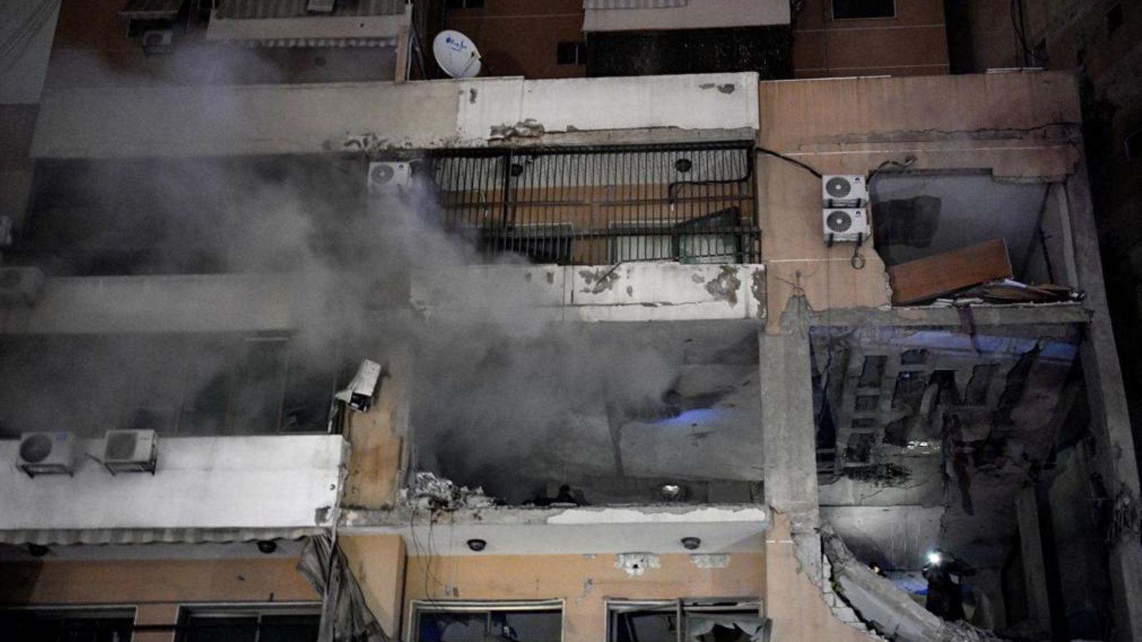Imatge de l'edifici de Beirut on ha mort el número dos de Hamàs en un atac amb dron